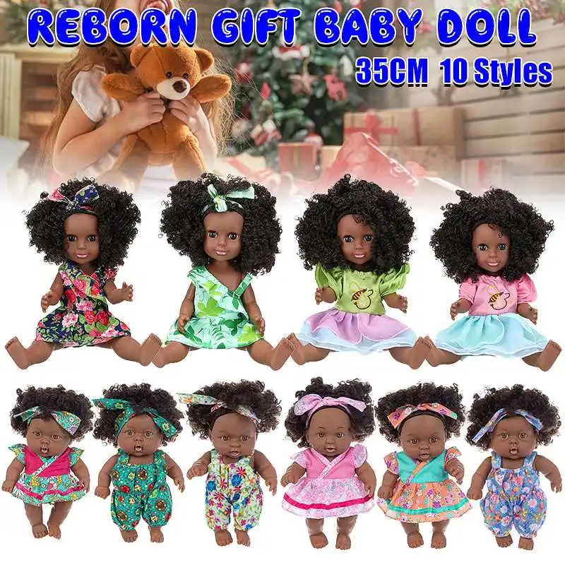 

Черная кукла в африканском стиле для девочек Baby Doll лучший подарок игрушка с одеждой для От 3 до 6 лет дети Best игрушка в подарок, подарки на Рож...
