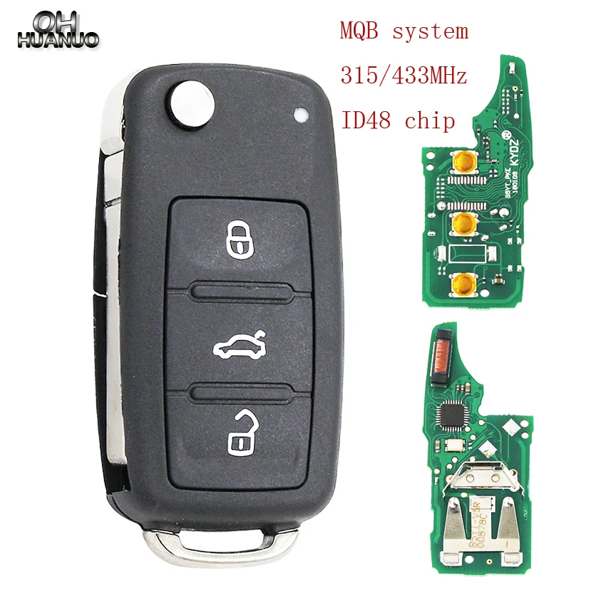 Сменная система MQB умный модифицированный складной дистанционный ключ с 3