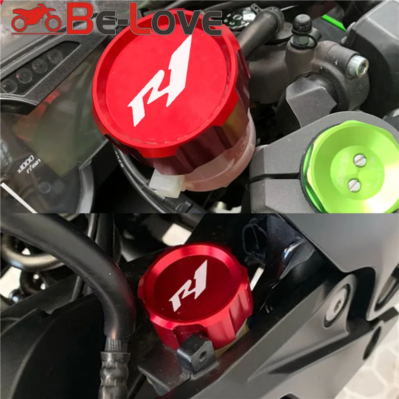 

Motorcycle CNC Aluminum Rear & Front Brake Fluid Reservoir Cap Cylinder cover For YAMAHA YZFR1 YZF-R1 YZF R1 2010-2019 2018