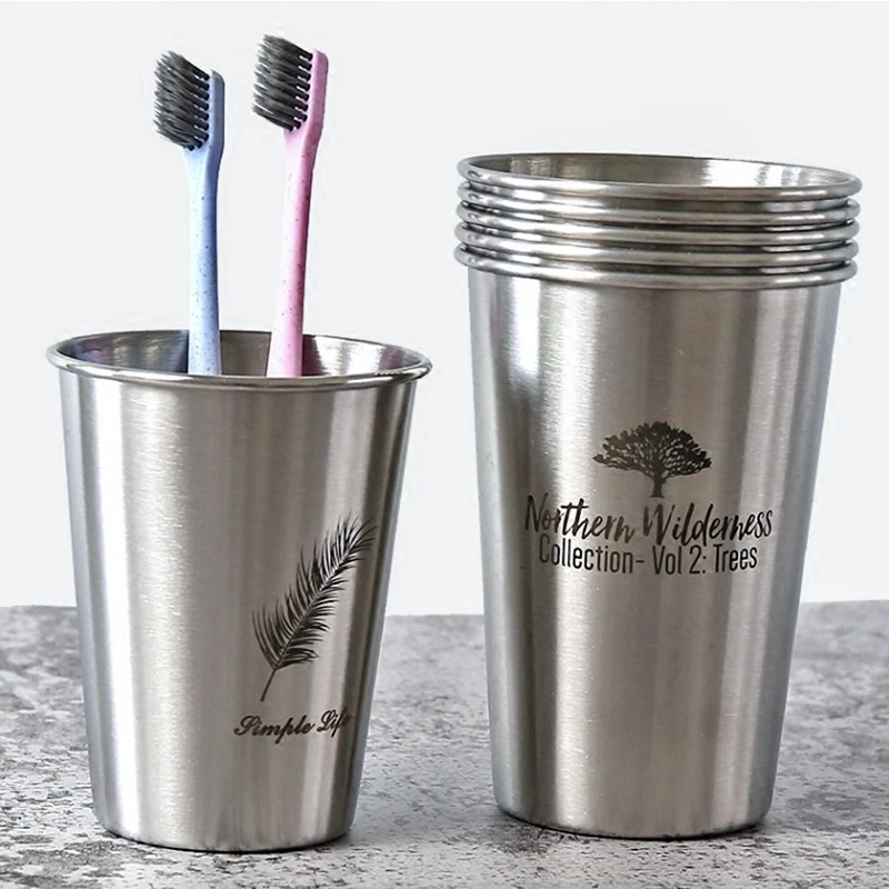 Европейская Питьевая чашка из нержавеющей стали кружка для полоскания рта