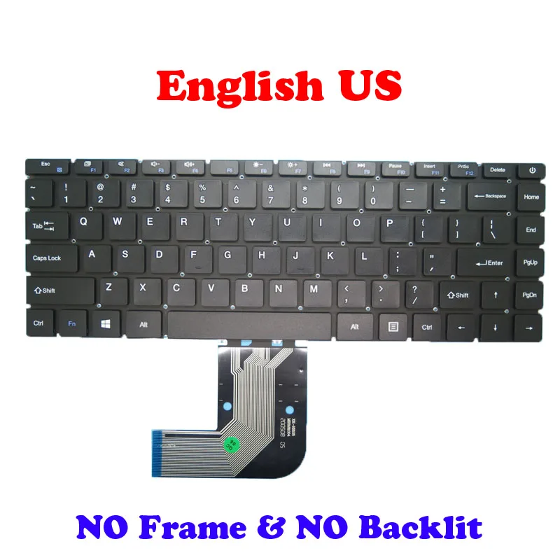 Ноутбук GR IT JP UK LA без клавиатуры с подсветкой для Teclast F7S XS-HS105 MB3181004 XK-HS105 русская