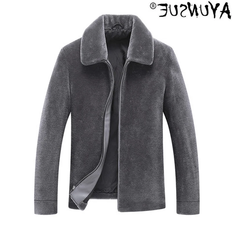 

Leather fast suits - real men's Outerwear, short zipper windbreaker, sheepskin coat, clothes, outerwear