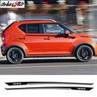 1 комплект автомобильных наклеек, двусторонняя линия талии, декоративные наклейки, спортивные полосы, Стайлинг для Suzuki IGNIS, виниловые наклейки на корпус автомобиля, двери