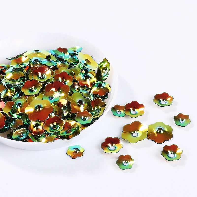 10 г смешанный размер импортный Золотой светильник вогнутая Слива блестки