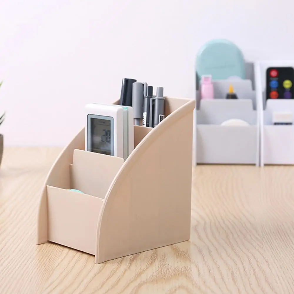 mobile phone holder makeup storage case multi functional trapezoid remote control organizer office desk sort out storage box free global shipping