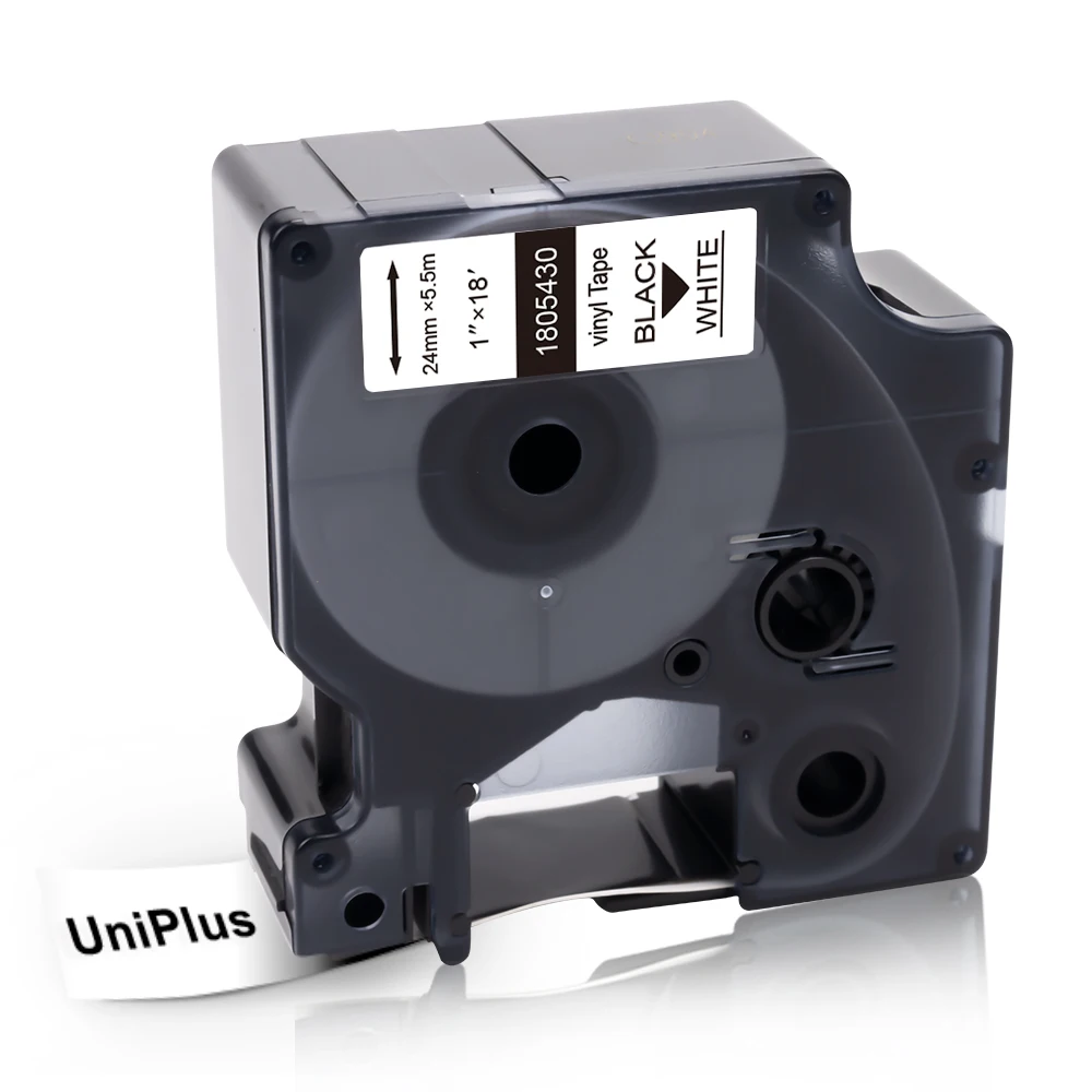 UniPlus 24 мм лента принтера совместимый с Dymo Rhino 1805430 IND виниловая наклейка черный на