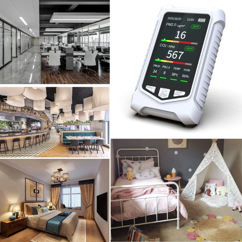 

DM126 Multifunctional Air Quality Monitor Detector CO2 Carbon Dioxide Sensor Analyzer Meter CO2 Meter Monitor