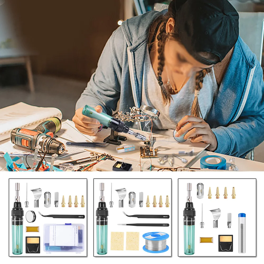 

Soldering Iron Electric Set Welding Tool Kit MT-100 131mm Portable Pneumatic 3-in-1 Temperature Adjustable High Quality