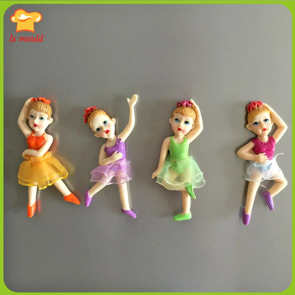 

LXYY New Dancing Ballet Girl Moulds Chocolate Cake Fondant Silicone Mould Gypsum Aromatherapy Decorative Mold