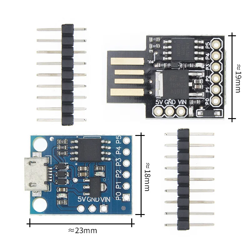 Плата разработки Digispark Kickstarter Micro ATTINY85 синий/черный модуль для Arduino IIC I2C USB 1 шт.|v1