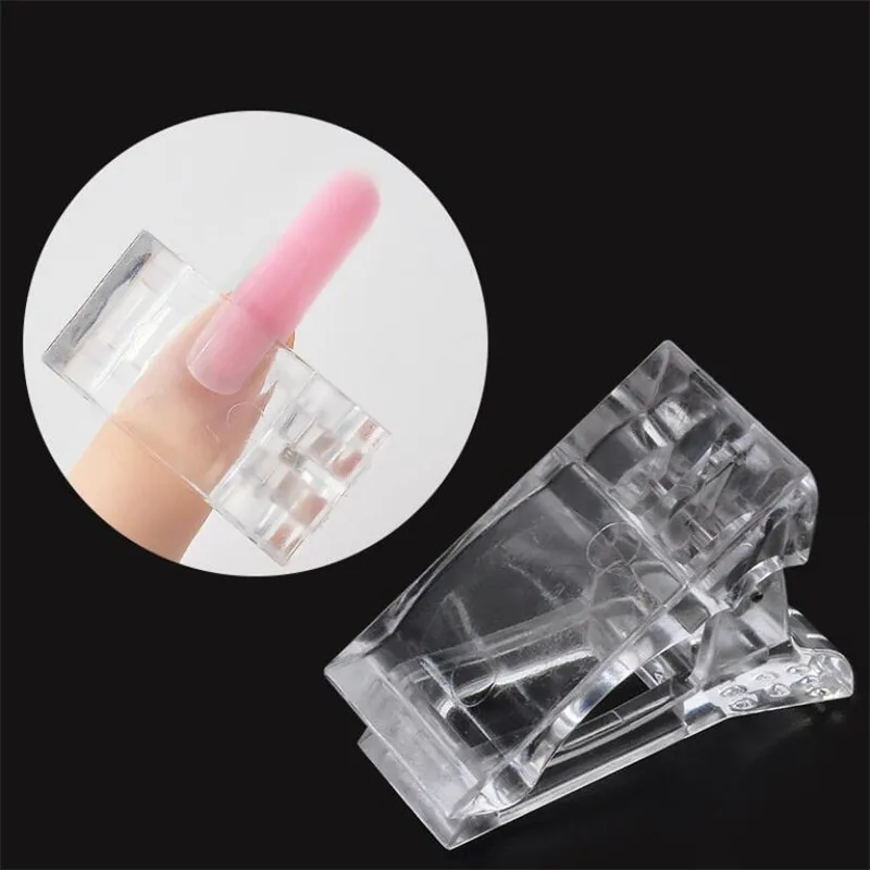 

Crystal Nail Clips Quick Building Nail Clip Acrylic Nail Plastic Fake Finger Polish Extension Tips UV Gel Nail Art Tools