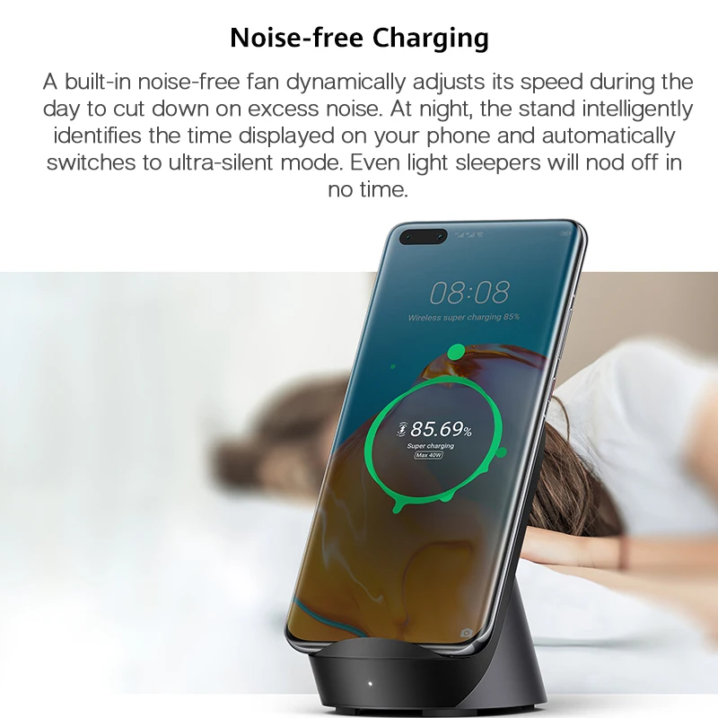 Глобальная версия Huawei CP62 SuperCharge Wirelese Charger Stand Max 40W Поддержка Android ios|Зарядные