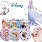 Наклейки для ногтей Холодное сердце 2 Disney, Эльза, Анна, Мультяшные персонажи, маленькая Русалочка, София, принцесса, комплект для макияжа, ролевые игрушки, подарок для детей