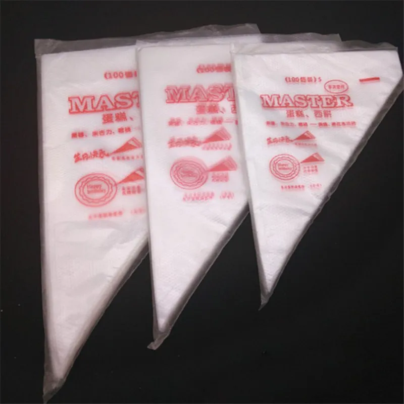 

Cake Disposable Piping bag Cupcake Pastry Bag Icing Nozzle Fondant Cake Decorating Pastry Tips Tool kitchen cake tools 200/100pc