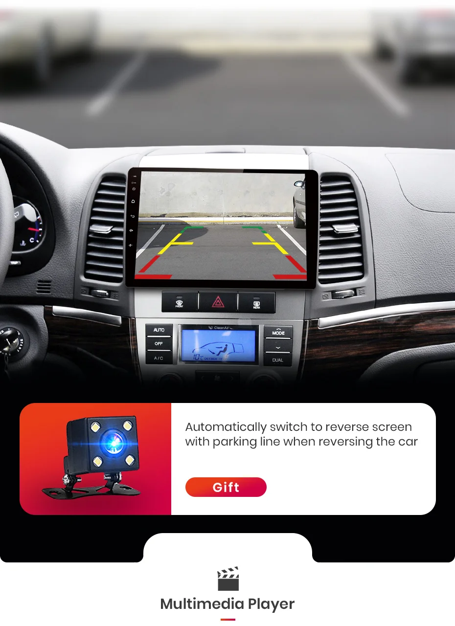 Junsun V1 pro 4G+ 64G CarPlay DSP Android 8,1 автомобильный Радио Мультимедиа Стерео Аудио плеер gps 2 Din для hyundai Santa Fe 2 2006-2012