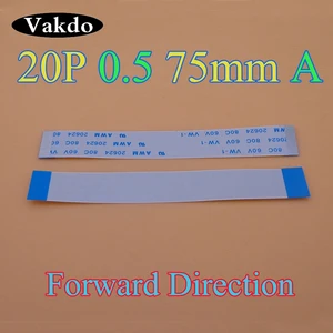 2-100 шт.лот тип A 10 мм 75 мм FFC FPC 20pin 0,5 Шаг плоский ленточный гибкий кабель 20 контактов 20624 AWM 80C VW-1 60 в Кнопка питания