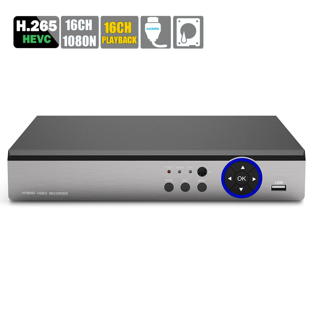 Камера видеонаблюдения 16 каналов 1080 пикселей мини-Гибридный HDMI DVR с поддержкой