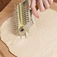 dough spike roller wheel bread pie pizza pasta hole maker diy tool sale stainless steel rolling pin pizza puncher