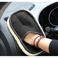car styling wool soft car washing gloves cleaning brush motorcycle washer care products csl2017
