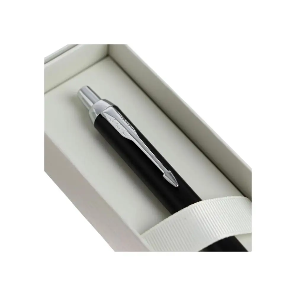 Ручка шариковая Parker IM Essential K319 Matte Black CT М 1.0 мм корпус из латуни синие чернила (2143632)
