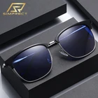 SIMPRECT 2021 квадратные поляризационные очки мужские солнечные Люксовый бренд UV400 Высокое качество металл модные винтажные антиблик для вождения очки солнцезащитные