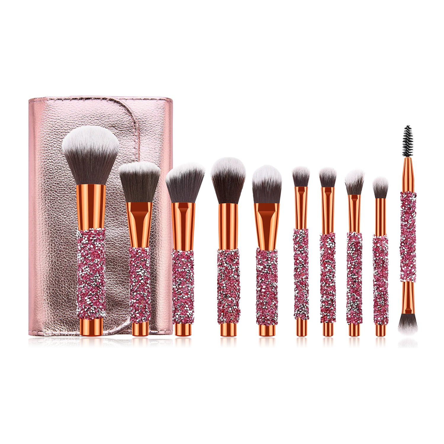 Набор кистей для макияжа с сумкой хранения 10 шт.|Аппликатор теней век| |