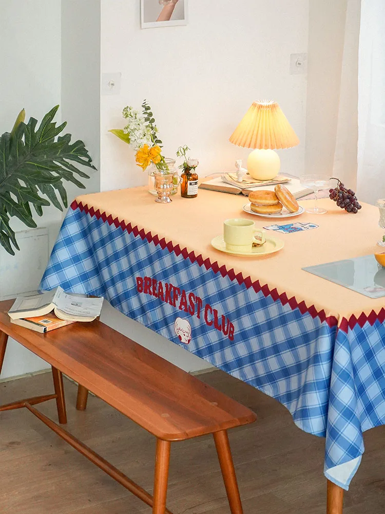 

American Lattice Wave Point Ins Tablecloth Cloth Art Tablecloth Placemat Tablecloth Coffee Table Table Cover Party Decoration