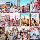 Набор для раскрашивания по номерам AZQSD сделай сам, уникальный подарок для девочек, для детей, портрет, украшение для дома, акриловая краска