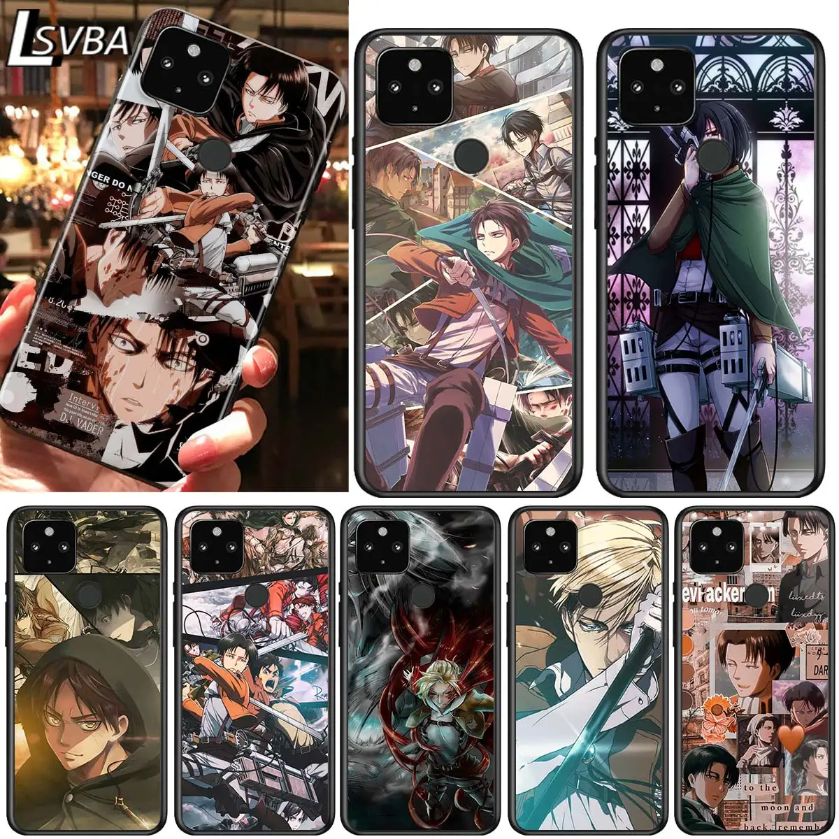 

Art Attack On Titan Shockproof Cover for Google Pixel 5 5A 4 4A XL 5G Black Phone Case Shell Soft Fundas Coque Capa