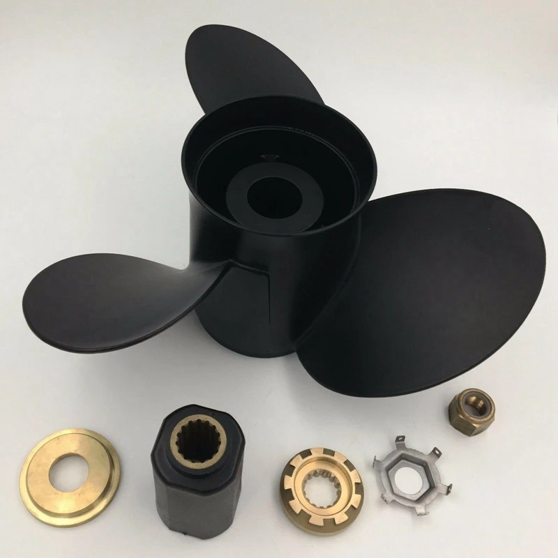 Черный подвесной моторчик с пропеллером из алюминиевого сплава 13X19 для Mercury 40-140HP