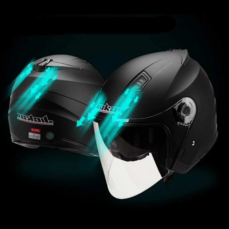 Мотошлем с двойным объективом полушлем совместим Bluetooth для электромобилей