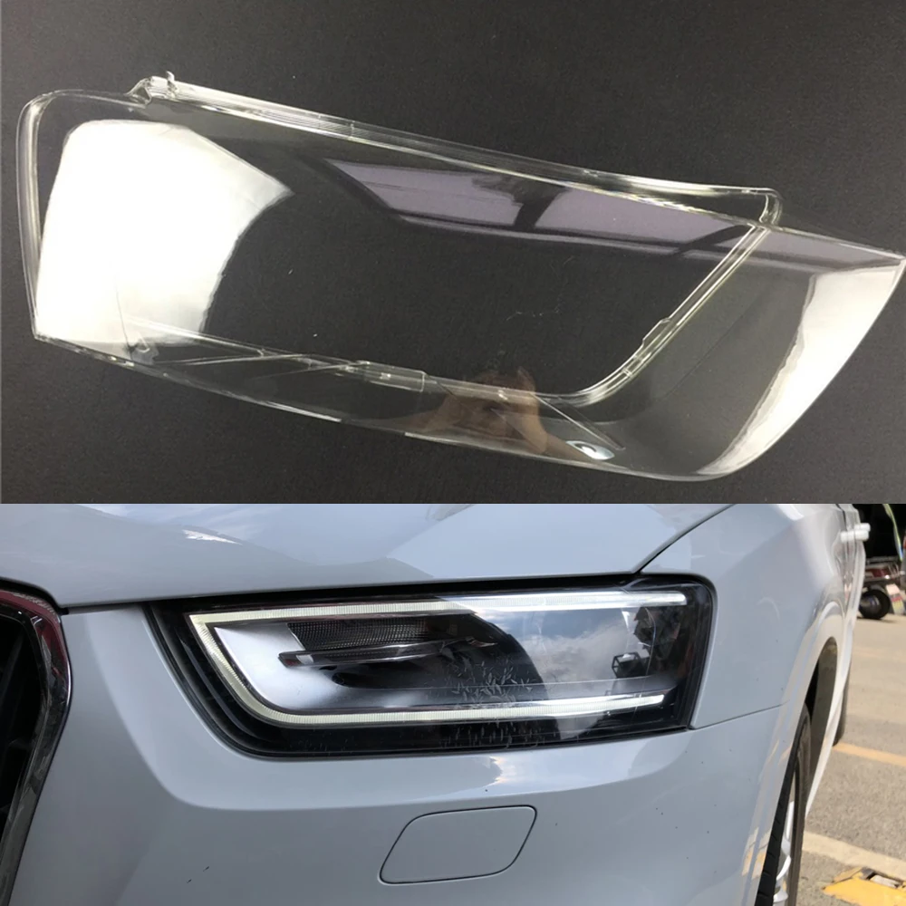 Для Audi Q3 2010 2011 2012 2013 налобный фонарь, крышка для автомобильных фар, сменный Прозрачный передний авто чехол