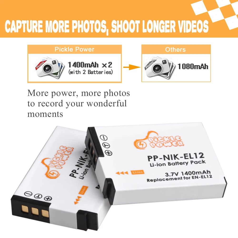 EN EL12 ENEL12 Аккумулятор и зарядное устройство для Nikon CoolPix S610 S610c S620 S630 S710 S1000pj P300 P310 P330