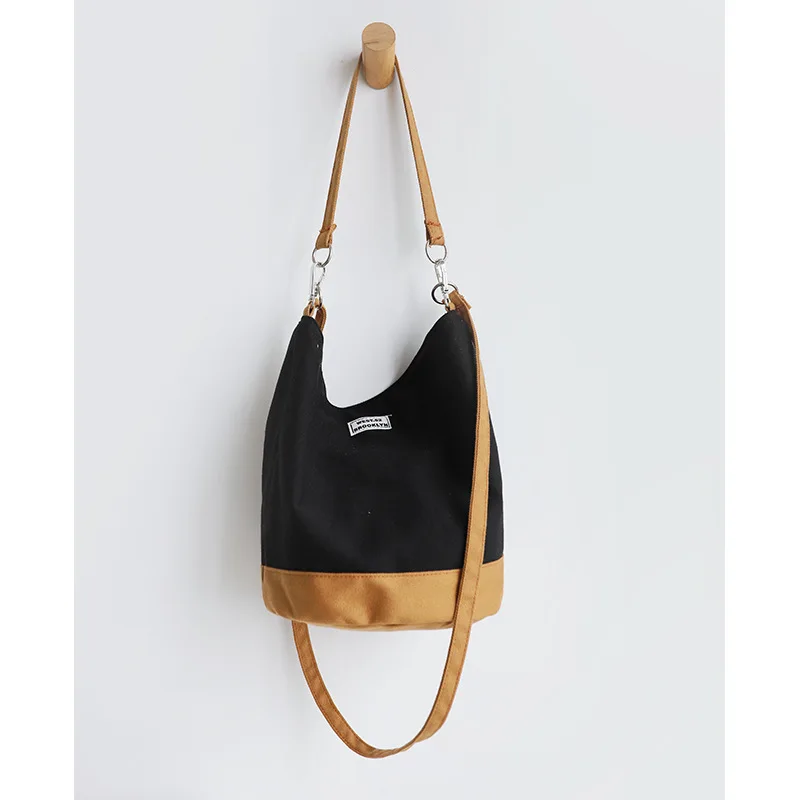 

Female Cotton Cloth Handbag Print Bucket Crossbody Bags Ladies Travel Bags College Students Books Canvas Shoulder Bag