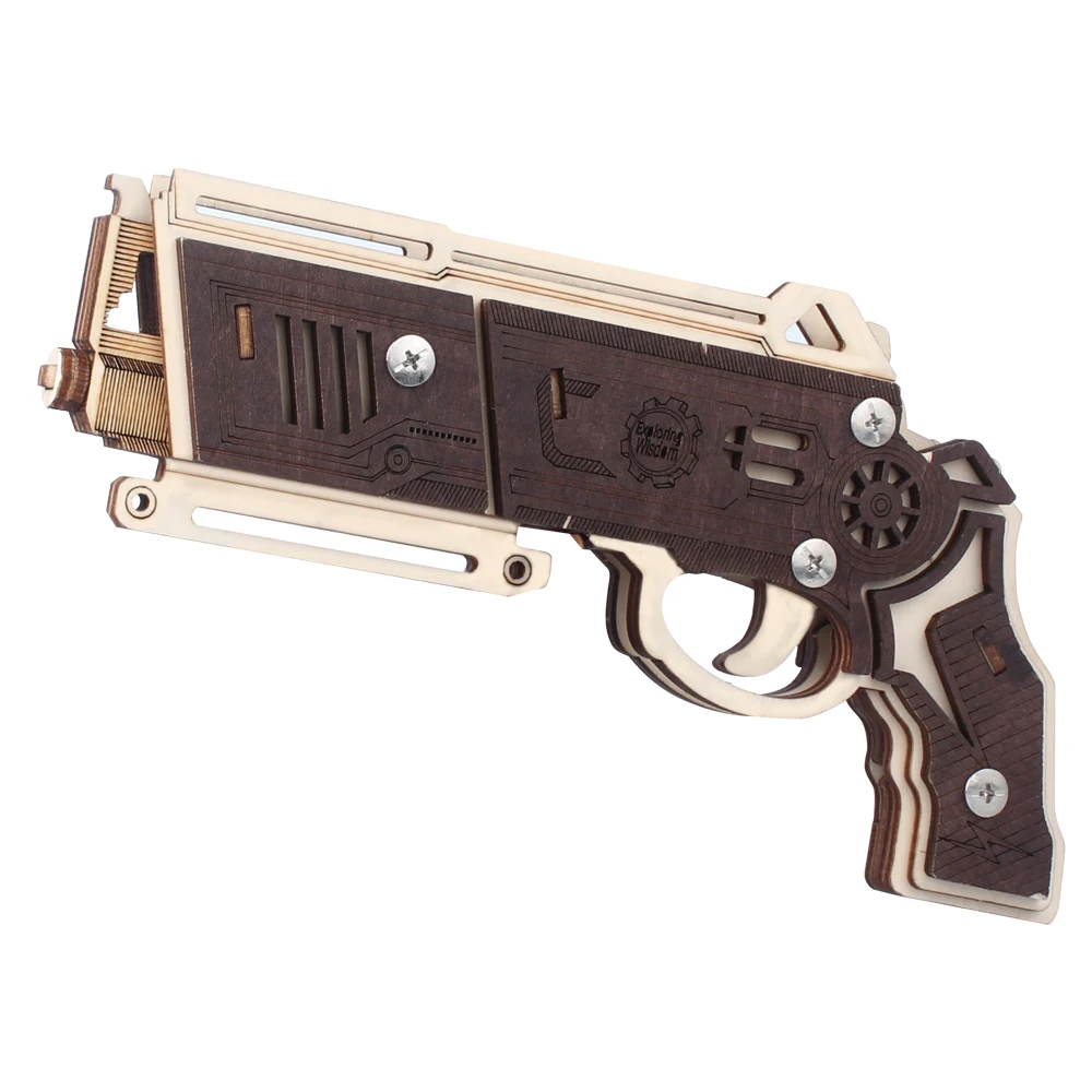 Игрушечные стебли деревянная модель оружия Резиновая лента пистолет в сборе