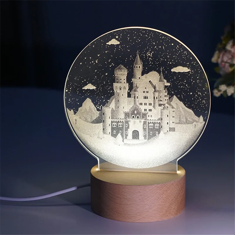 Новый милый мультяшный светодиодный 3d ночник детская настольная лампа для сна