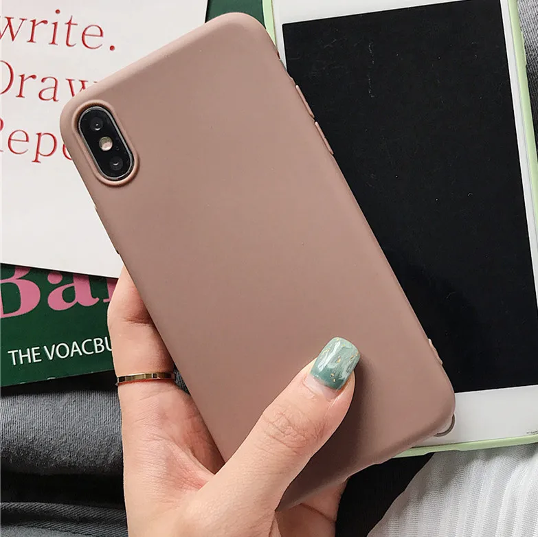 Brown Корпус для huawei Honor 9 Lite чехол huawei PSmart Чехол Мягкий силикон Конфета матовый чехол для huawei P Smart Z Plus Funda - Цвет: Brown