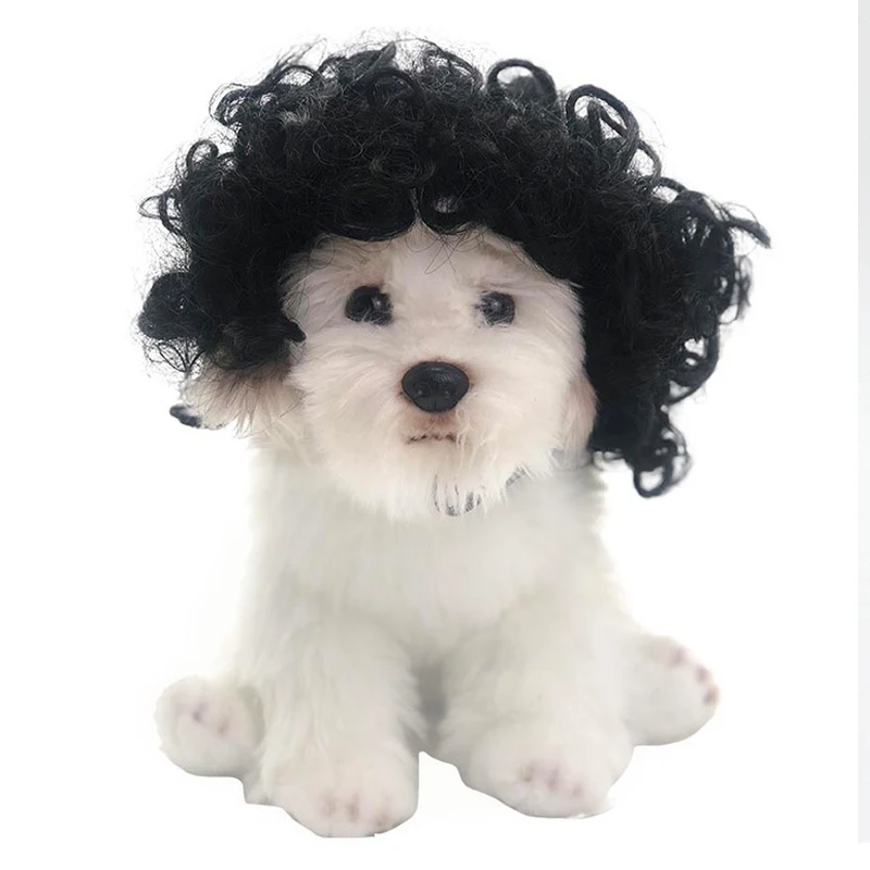 Funny Dog Wig Cosplay Fake Headgear Accessories for Small Medium Large Dogs Pet Products Cat Festival Party Photograp Props | Дом и сад