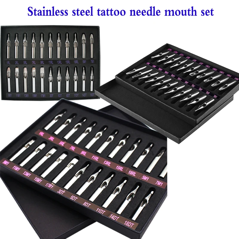 Наконечник иглы для тату из нержавеющей стали набор наконечников 22 шт. смешанный