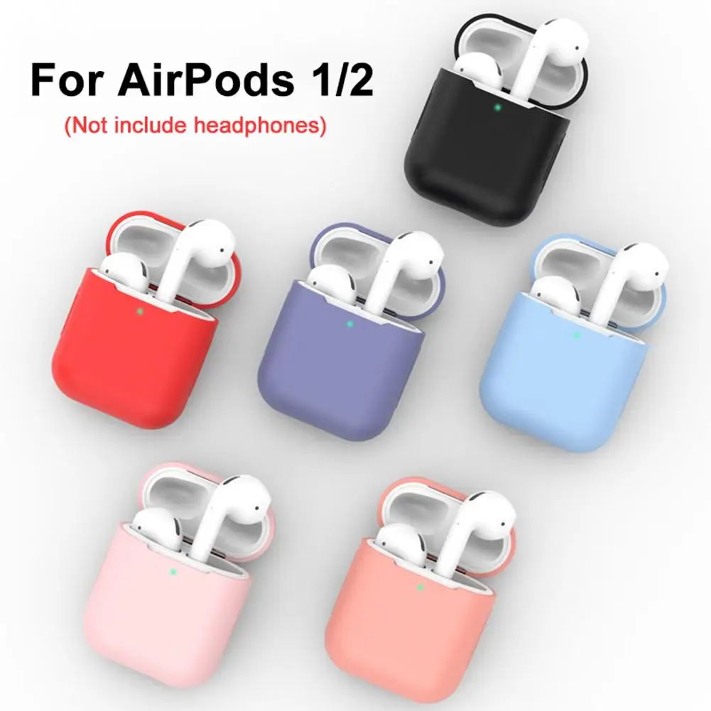 Силиконовый мини-чехол для Air-Pods Bluetooth защитный чехол наушников наушники хранения