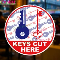 keys cut here business hardware locksmith window wall sticker sign decal graphic