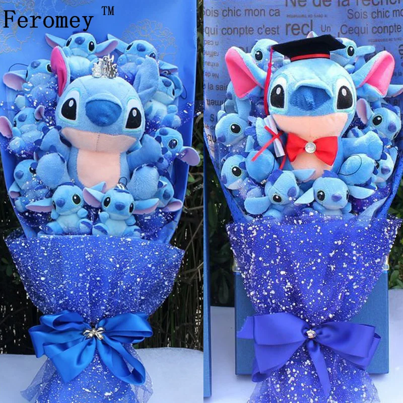 Disney из мультфильма Лило Стич с принтом дораемон букет цветов плюшевые куклы Kawaii