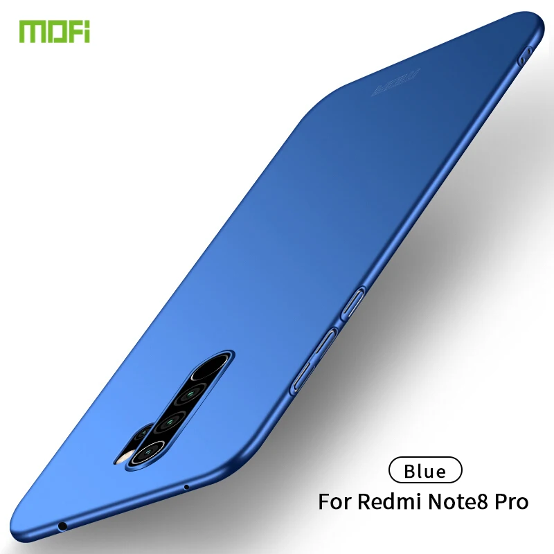 Синий Для Xiaomi Redmi Note 8 Pro чехол MOFI Ультратонкий чехол жесткий чехол для Xiaomi Redmi Note 8 Pro Чехол Для Телефона - Цвет: Синий