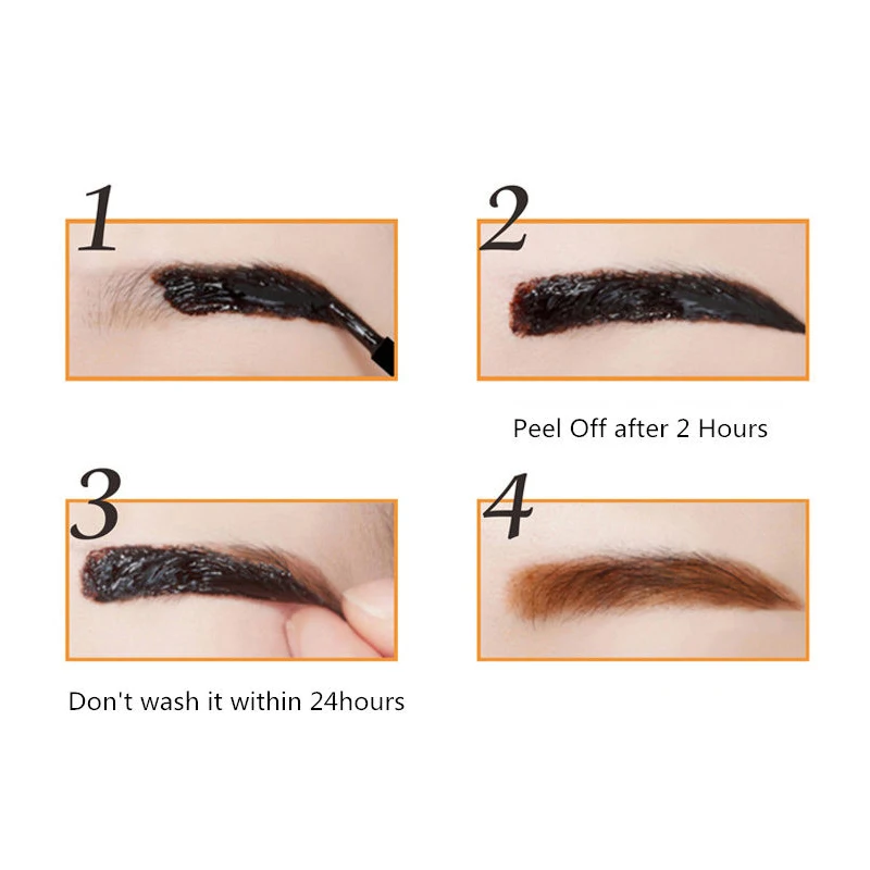 1 шт. тату гель для бровей черный кофейный серый отшелушивается тени косметика