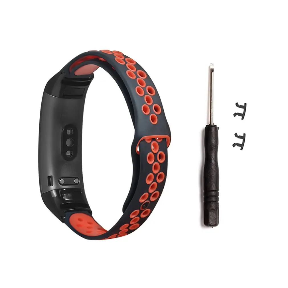 Двухцветный силиконовый ремешок для наручных часов сменный Браслет умных с