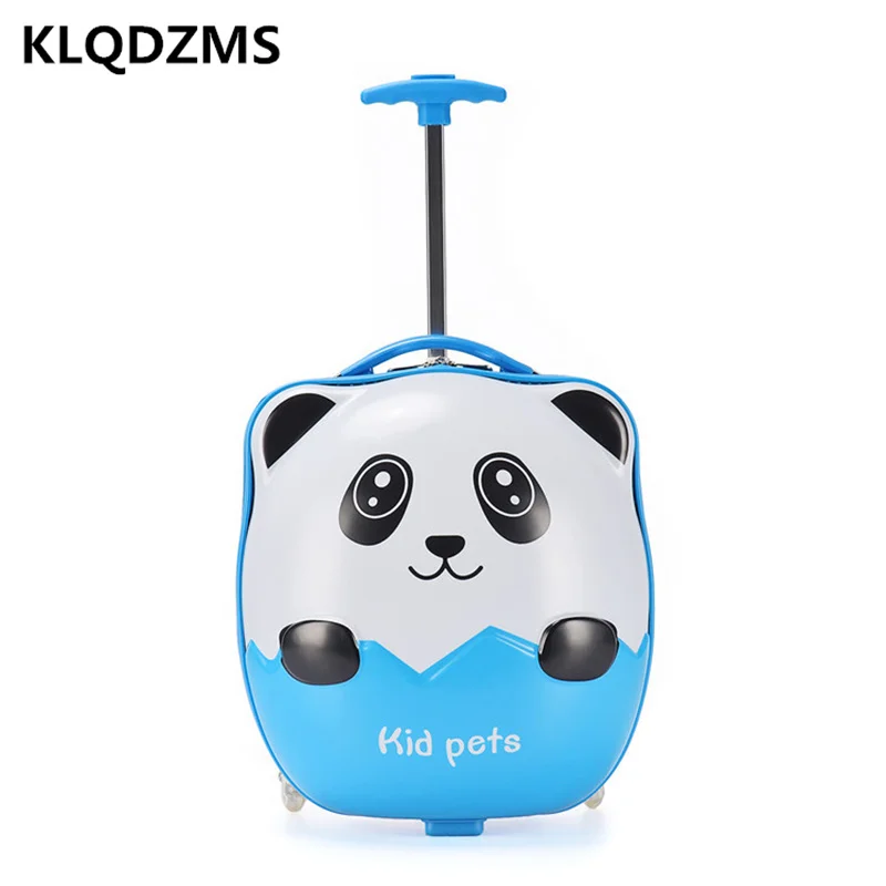KLQDZMS New Children's Luggage 16 Inch Kids Spinner Rolling Suitcase Baby Trolley Case Boarding Luggage