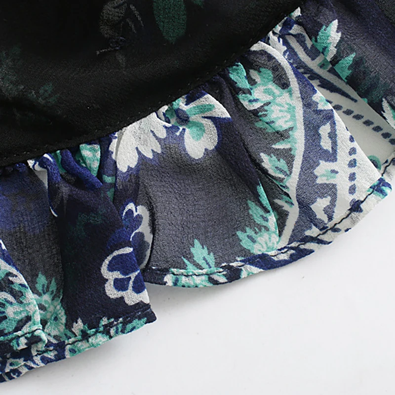 

HiloRill Floral Print Bodycon Beach Mini Dress V Neck Butterfly Sleeve Short Dresses Summer Ruffles Chiffon Dress Sundress Robe