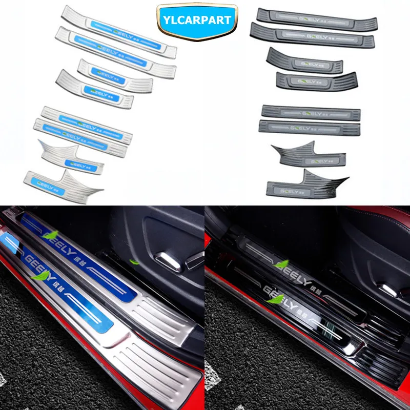 Порог двери автомобиля из нержавеющей стали для Geely Coolray Proton X50 BinYue SX11|Буксиры и