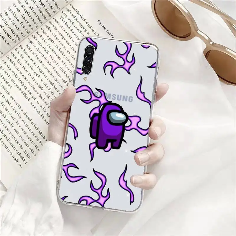 

Cute cartoon game among us Phone Case Transparent for Samsung A71 S9 10 20 HUAWEI p30 40 honor 10i 8x xiaomi note 8 Pro 10t 11
