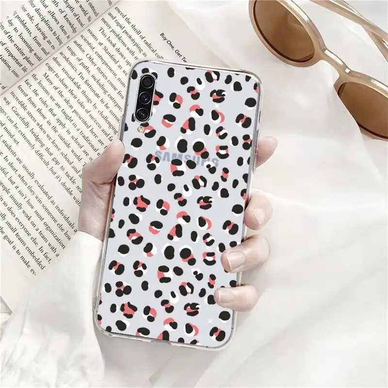 

Leopard Phone Case Transparent for Samsung s9 s10 s20 Huawei honor P20 P30 P40 xiaomi note mi 8 9 pro lite plus